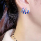 Mystic Black Jewel Bow Dangle Earrings for Women