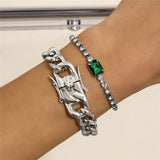 4Pcs/Set Luxury Shiny Rhinestone Bracelets Set