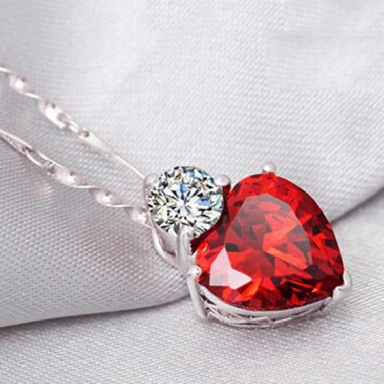 AliExpress Hot Sale Jewelry Red Pembra Hexin Rock Ear Ring Necklace Bride Jewelry Set Taobao Goods Source