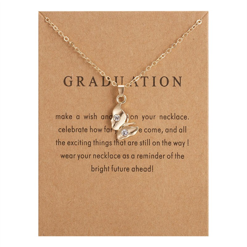 9 Styles Fashion Wish Card Necklace For Women