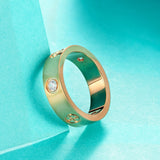 Stainless Steel Gold Color Love Ring for Women