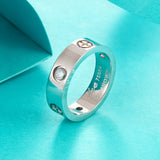 Stainless Steel Gold Color Love Ring for Women