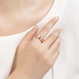 Stainless Steel Gold Color Love Ring for Women