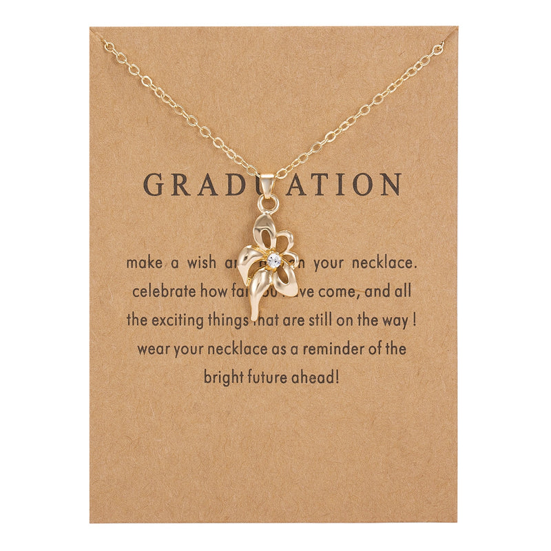 9 Styles Fashion Wish Card Necklace For Women