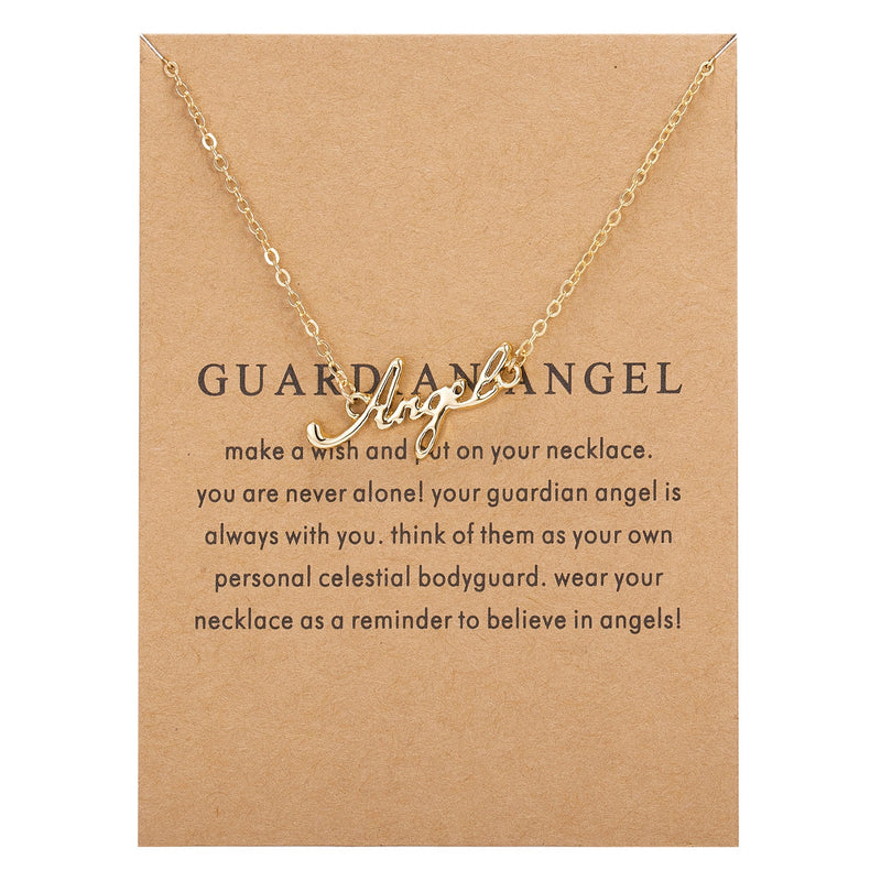 9 Styles Fashion Wish Card Necklace For Women