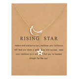 9 Styles Fashion Wish Card Necklace For Women