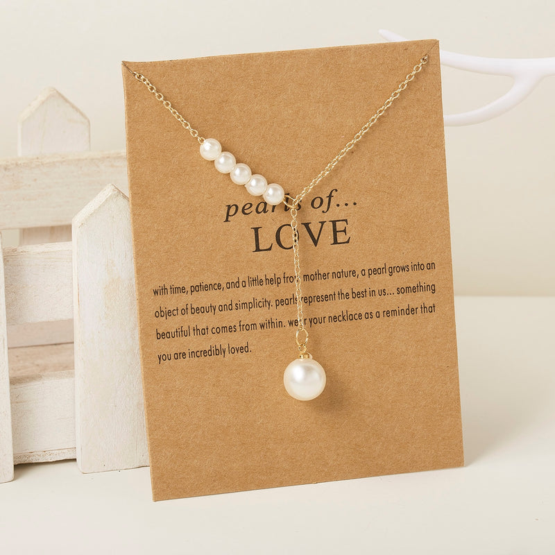 9 Styles Fashion Wish Card Necklace For Women