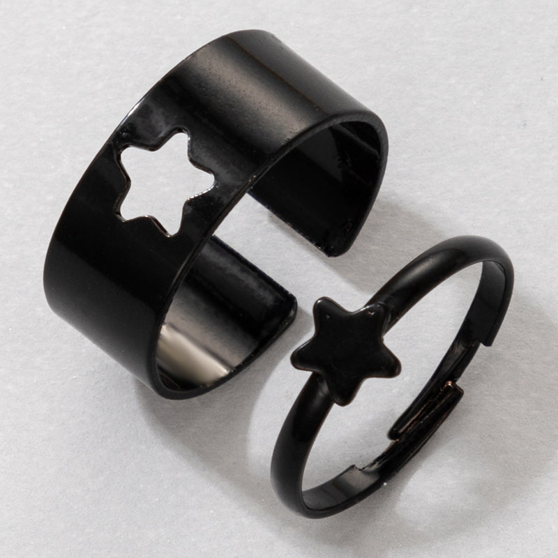 Star Moon Heart Open Rings For Women