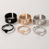 Star Moon Heart Open Rings For Women