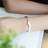 Luxury Wavy Open Bracelet for Women