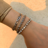 4Pcs/Set Luxury Shiny Rhinestone Bracelets Set