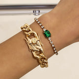 4Pcs/Set Luxury Shiny Rhinestone Bracelets Set