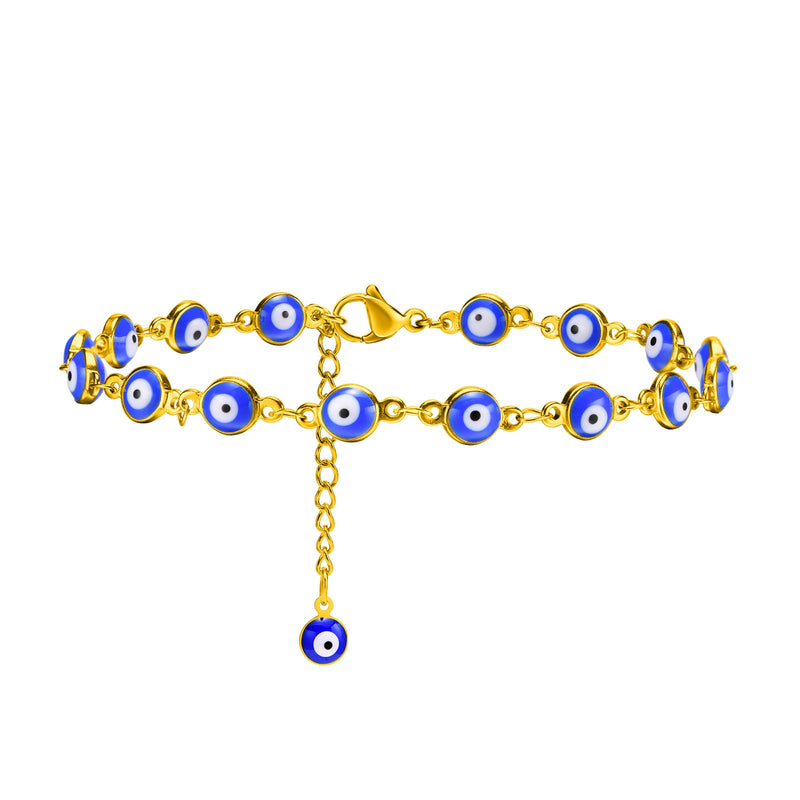 Danity Blue Evil Eyes Anklet