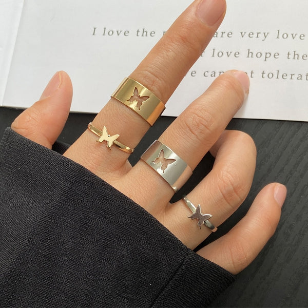 Star Moon Heart Open Rings For Women