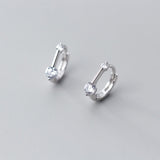 Simple Shiny Zircon Earrings