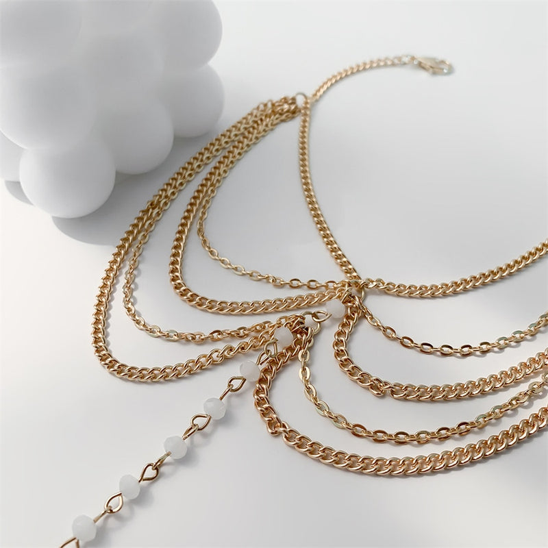 1 Set Multi-Layer Pearl Anklet