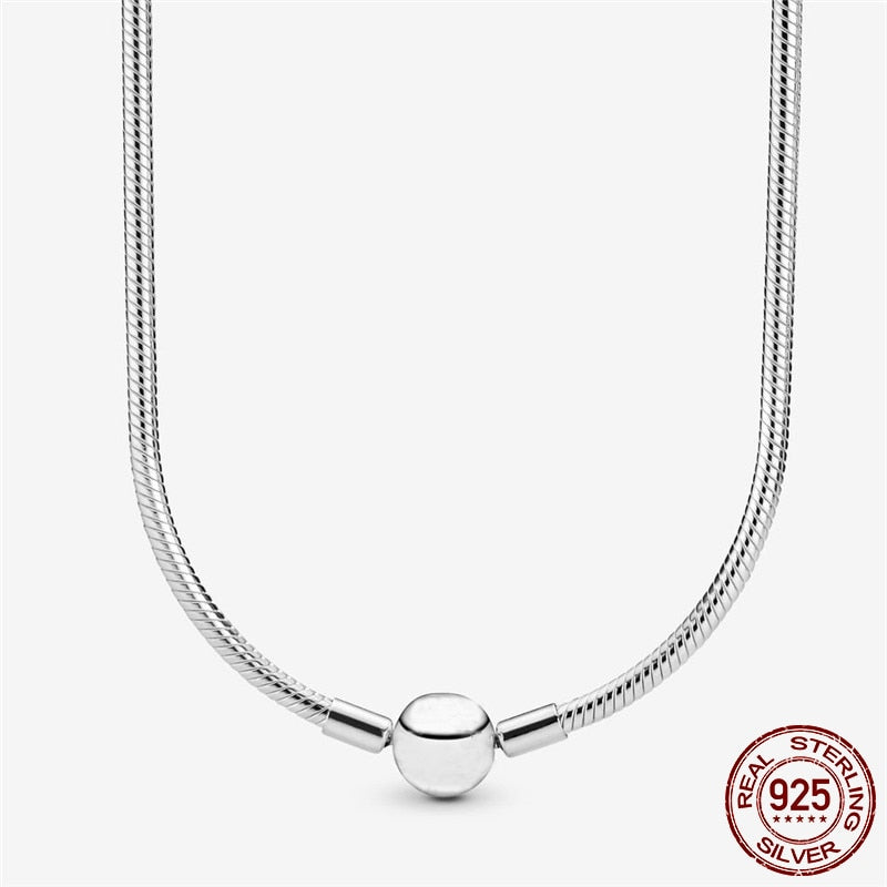 Hot Selling Original 925 Sterling Silver Necklace Fit Original Charm Fashion Infinity Knot  50CM For Women Jewelry Gift