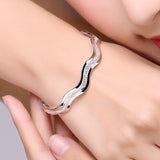 Luxury Wavy Open Bracelet for Women