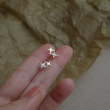 Simple Shiny Zircon Earrings