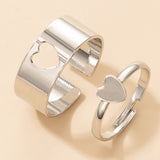 Star Moon Heart Open Rings For Women