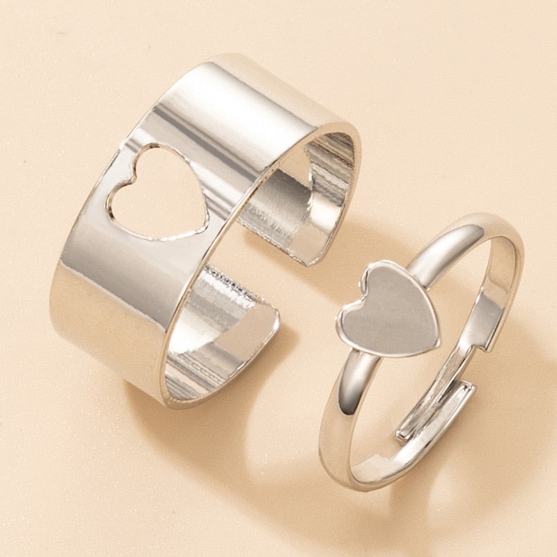 Star Moon Heart Open Rings For Women