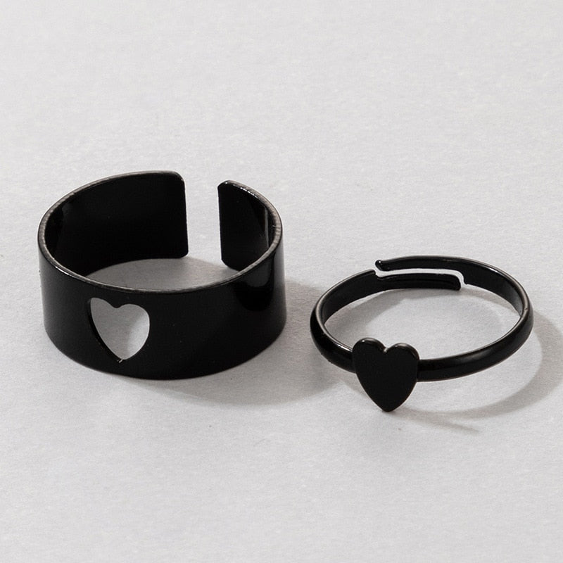 Star Moon Heart Open Rings For Women