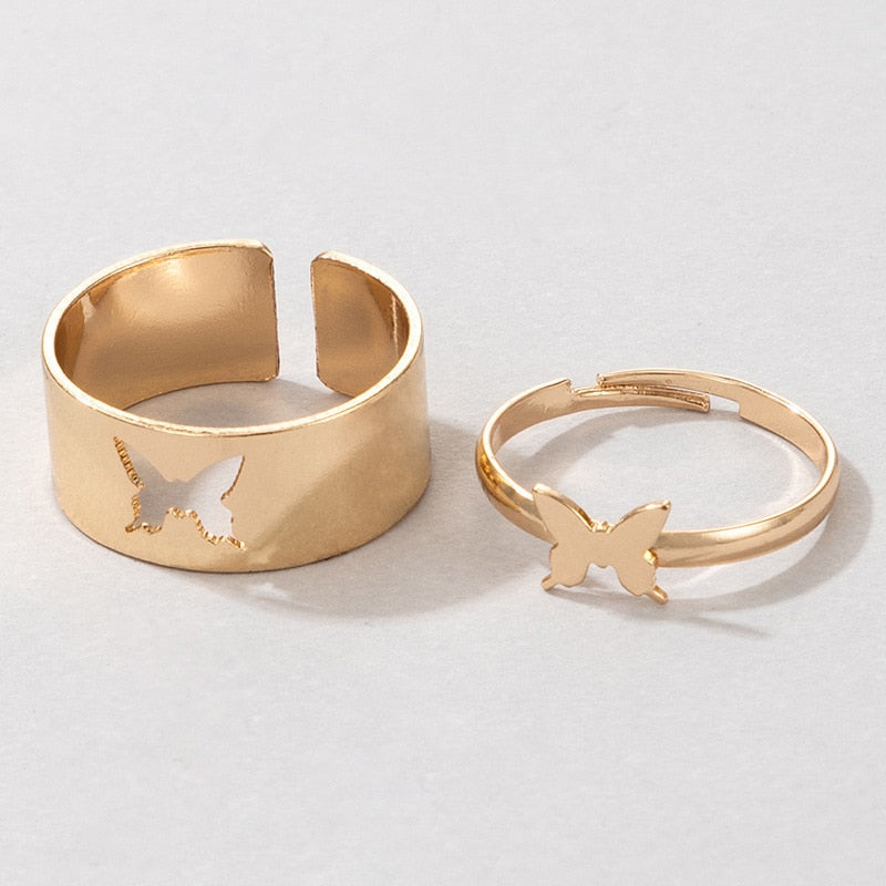 Star Moon Heart Open Rings For Women