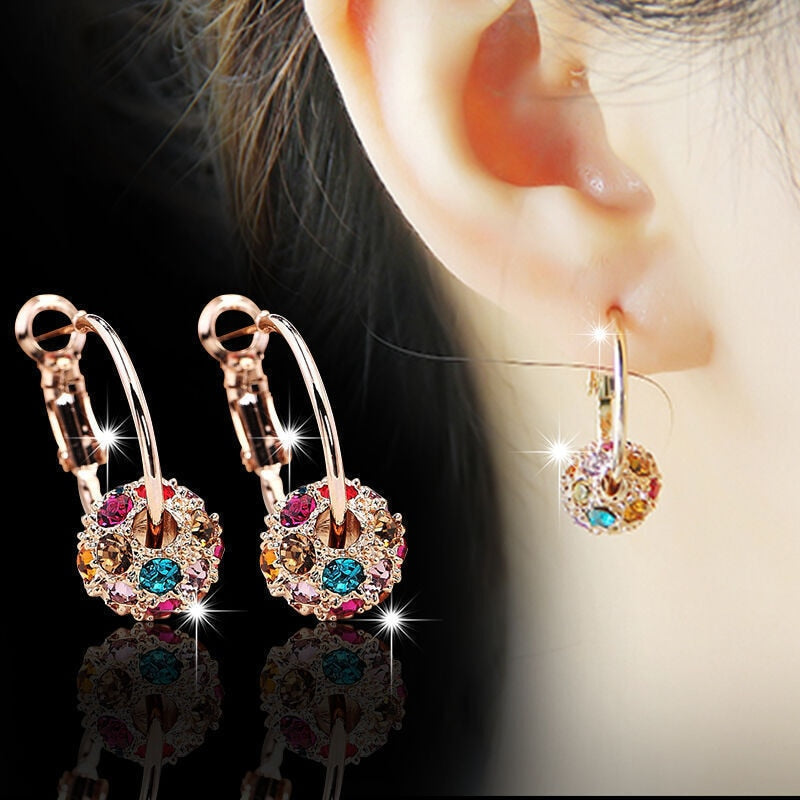 Zircon Shiny Pendant Earrings