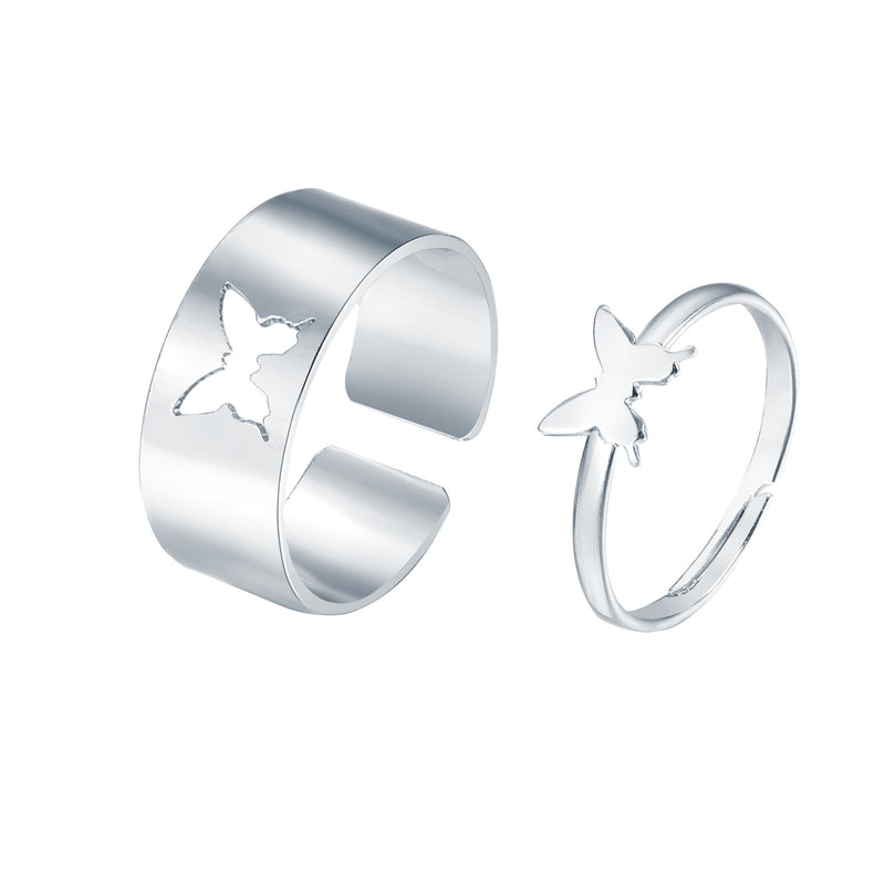 Star Moon Heart Open Rings For Women