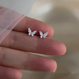 Simple Shiny Zircon Earrings