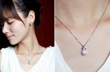 Zircon Infinite Pendant Necklace With Box Chain