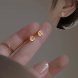 Simple Shiny Zircon Earrings