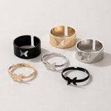 Star Moon Heart Open Rings For Women