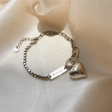 New Silver Color Love Heart Pendant Anklet