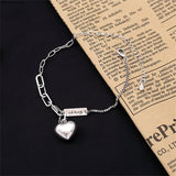 New Silver Color Love Heart Pendant Anklet